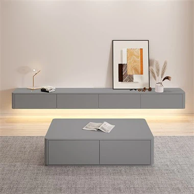 Yashash xonasi uchun osilgan televizor shkafi